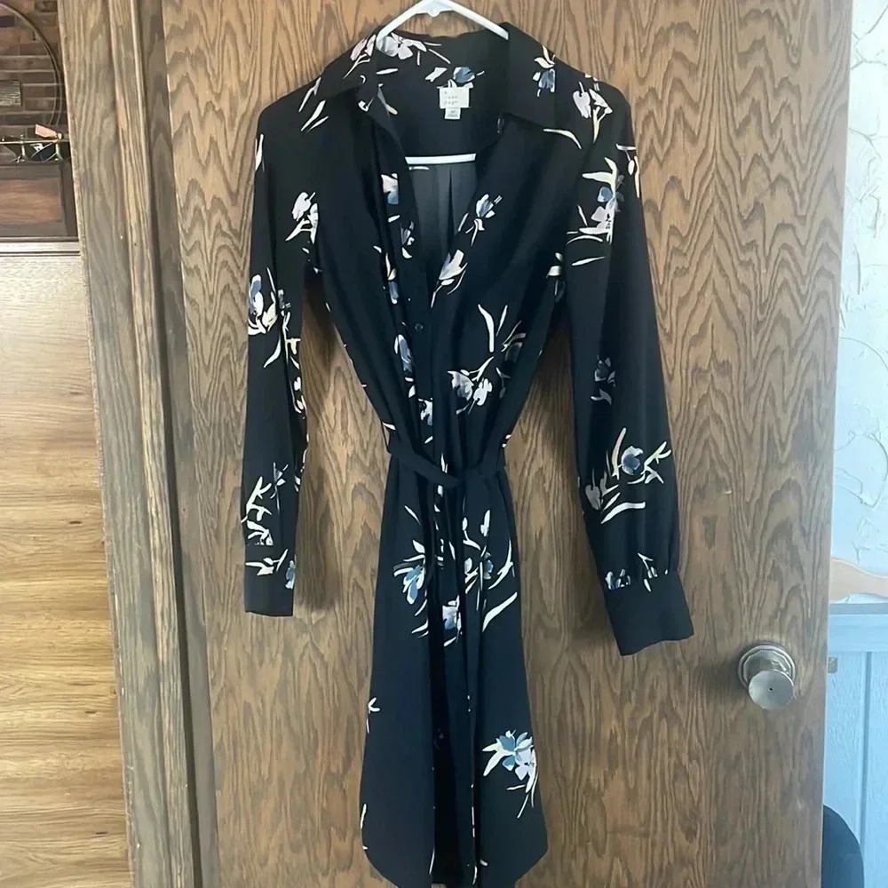 New day‎ long sleeve MIDI Floral Dress XS